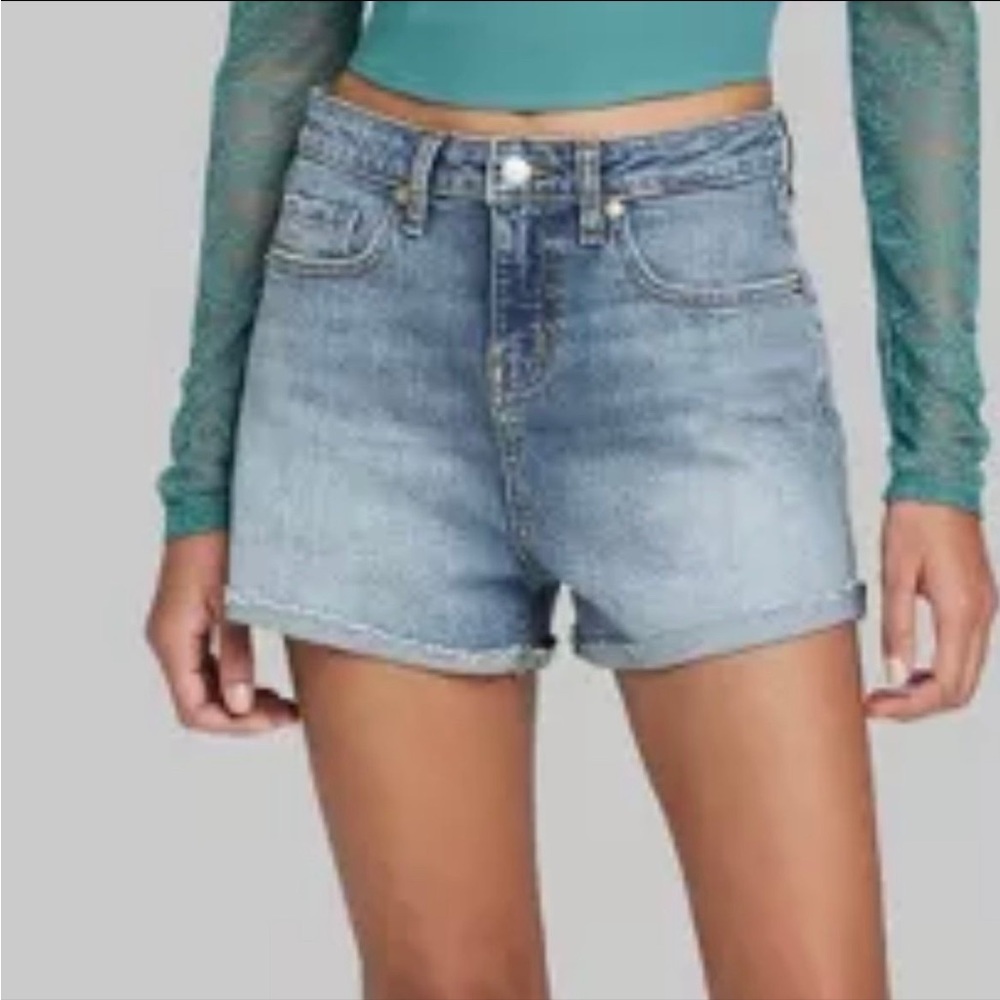 Women's Super-High Rise Rolled Cuff Jean Shorts - Wild Fable™ Women’s Size 8